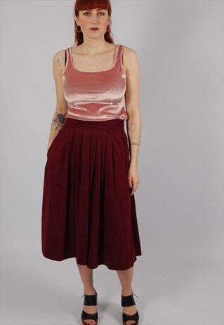 VINTAGE 70S MAROON SKIRT