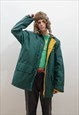 Vintage 80 Utility Green Dropped Shoulder Boxy Jacket Men L