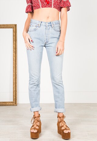 VINTAGE 80S LEVI'S 501 SLIM FIT /AVELINASREWORKS/ 0002 / 405