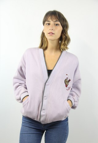 VINTAGE LILAC 90S CARDIGAN