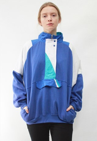 VINTAGE 90' AMAZING COOL OLDSCHOOL UNISEX BLUE SWEATSHIRT