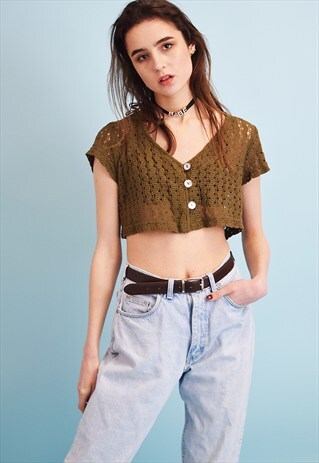 90'S BOHO FESTIVAL SHEER LACE CROP TOP