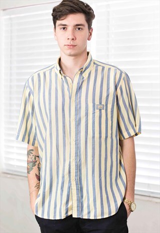 VINTAGE REGATTA STRIPED SHIRT LOGO 90S L 4.8