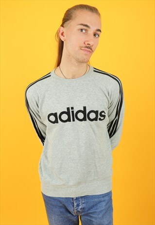 VINTAGE GREY ADIDAS SWEATER
