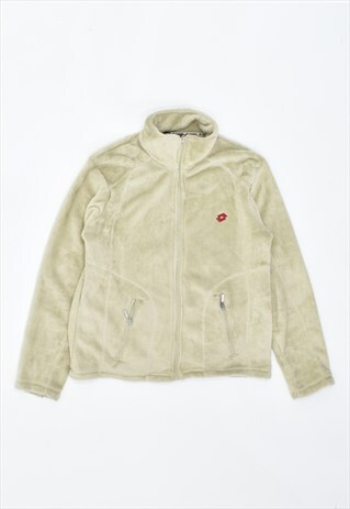 VINTAGE 90'S LOTTO FLEECE JACKET BEIGE