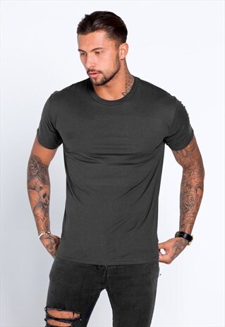 ESSENTIAL BLANK T-SHIRT - SMOKE GREY