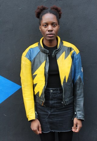 1980'S LEATHER BIKER JACKET
