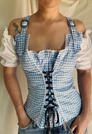 VINTAGE 70S MILK MAID TOP