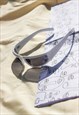 WHITE CHUNKY VISOR SUNGLASSES