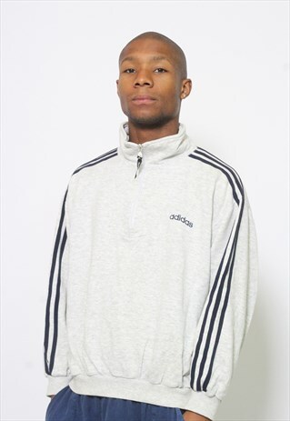 VINTAGE ADIDAS 1/4 ZIP LONG SLEEVE SWEATSHIRT