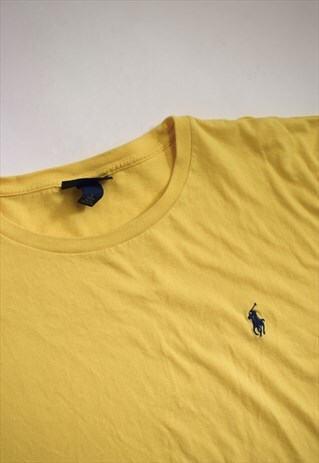 VINTAGE 90S POLO RALPH LAUREN YELLOW T-SHIRT
