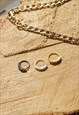 SILVER NOSE & EAR HOOP WITH 7 GEMS 8MM