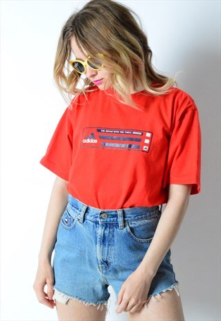 2001 RED ADIDAS T-SHIRT