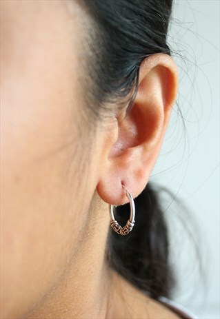 STERLING SILVER ROUND HOOP EARRINGS