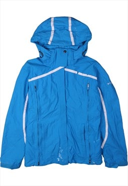 Columbia 90's Hooded Full Zip Up Windbreaker Medium Blue