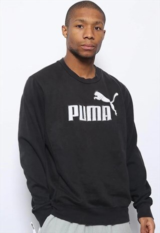 VINTAGE PUMA LOGO SWEATSHIRT BLACK