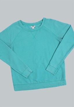 Vintage 90's Sweatshirt Blue Plain Jumper Small