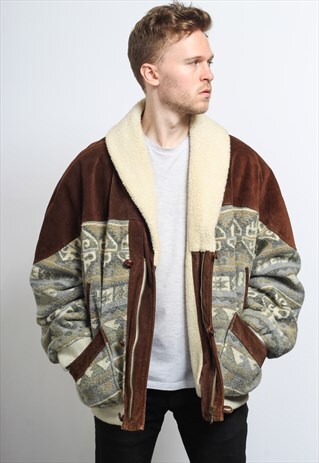 VINTAGE AZTEC INCA FLEECE JACKET
