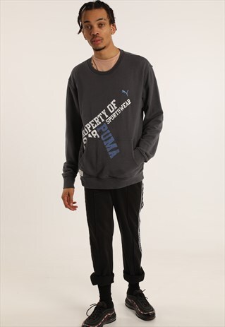 VINTAGE PUMA EMBROIDERED LOGO SWEATSHIRT