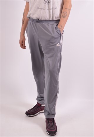 ADIDAS MENS VINTAGE TRACKSUIT TROUSERS XL GREY 90S