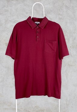 Reiss Burgundy Polo Shirt Short Sleeve XL