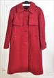 Vintage 70 midi coat in maroon