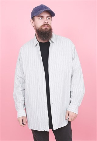 VINTAGE POLO RALPH LAUREN STRIPED SHIRT /R8102