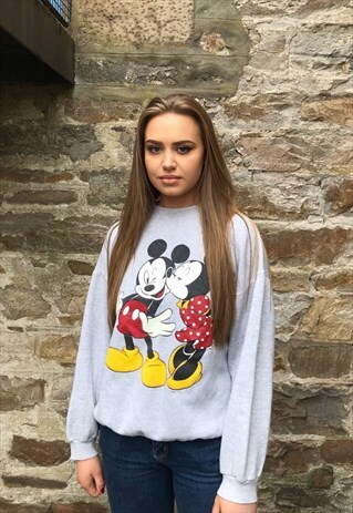 VINTAGE DISNEY MICKEY MOUSE PRINT UNISEX JUMPER / SWEATSHIRT