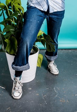 Vintage Levi's Boot Cut Jeans in Blue Denim