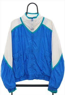 Vintage Duffel Sportswear Blue Windbreaker Jacket Mens