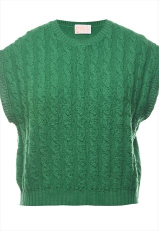 VINTAGE CABLE KNIT PENDLETON SWEATER VEST - L