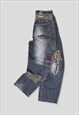 VINTAGE 90S DOGTOWN HIP-HOP SKATE BAGGY DENIM JEANS IN GREY