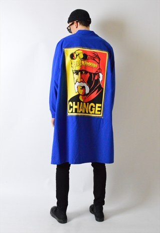 VINTAGE 90S REWORKED BLUE LIGHTWEIGHT WORKWEAR COAT