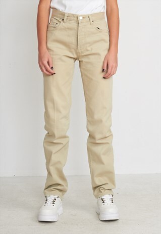 VINTAGE BEIGE LEVI'S 501 FIT DENIM JEANS