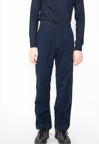 VINTAGE 90S EMPORIO ARMANI BLACK TROUSERS ID:7683