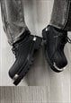 METAL PLATED SHOES GOING OUT TRAINERS CATWALK SNEAKERS BLACK