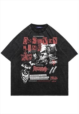 Punk poster t-shirt vintage rocker top grunge gothic tee