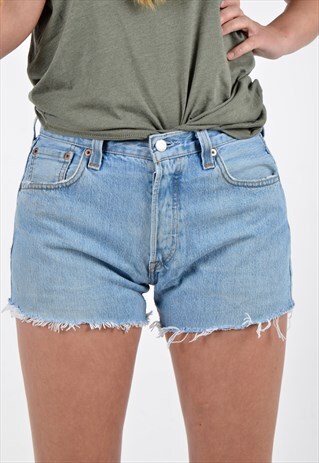 LEVI'S 501 LIGHT BLUE DENIM SHORTS