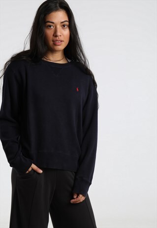 90S POLO RALPH LAUREN EMBROIDERED LOGO SWEATSHIRT
