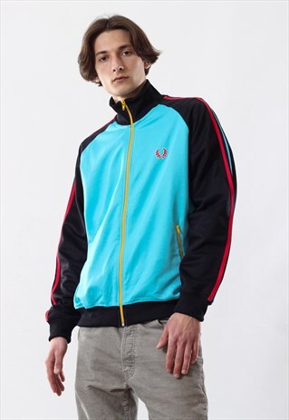 VINTAGE MENS FRED PERRY TRACK TOP SUIT JACKET
