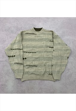 Vintage abstract knitted jumper Men's M