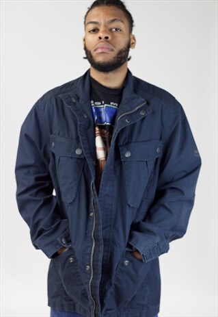 VINTAGE 90S TIMBERLAND NAVY WORK JACKET