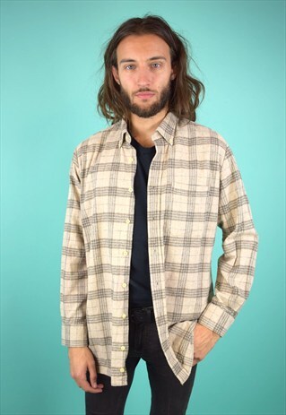 VINTAGE 90'S CHECKED FLANNEL SHIRT