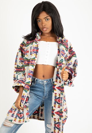 VINTAGE AZTEC PATTERN SHIRT MS7