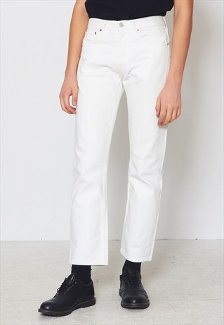 VINTAGE WHITE LEVI'S 501 FIT DENIM JEANS