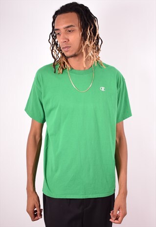 CHAMPION MENS VINTAGE T-SHIRT TOP XL GREEN 90S