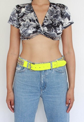 90S GRUNGE STYLE NEON GREEN STUDS BELT