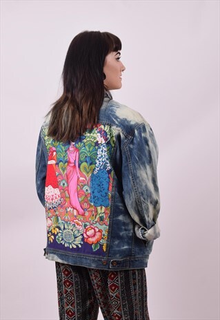VINTAGE 90'S REWORKED FRIDA KAHLO LEVIS DENIM JACKET X LARGE
