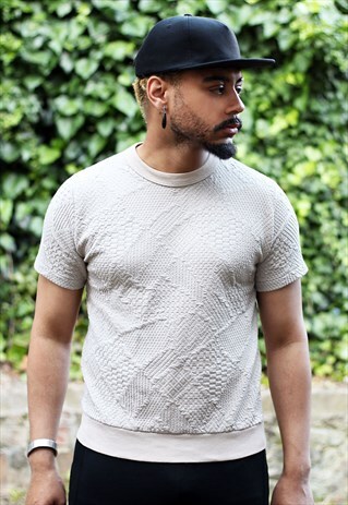 VINTAGE RETRO STRUCTURED T-SHIRT TOP