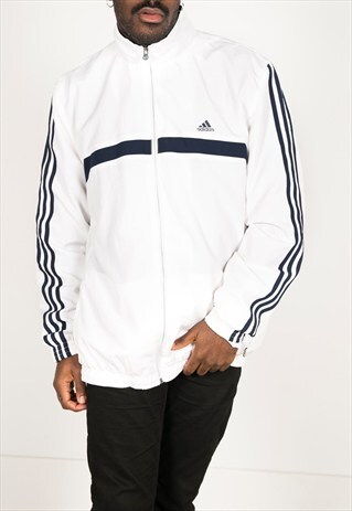 LAST UNIT SALE / VINTAGE 80S USA ADIDAS SHELL SPORT JACKET